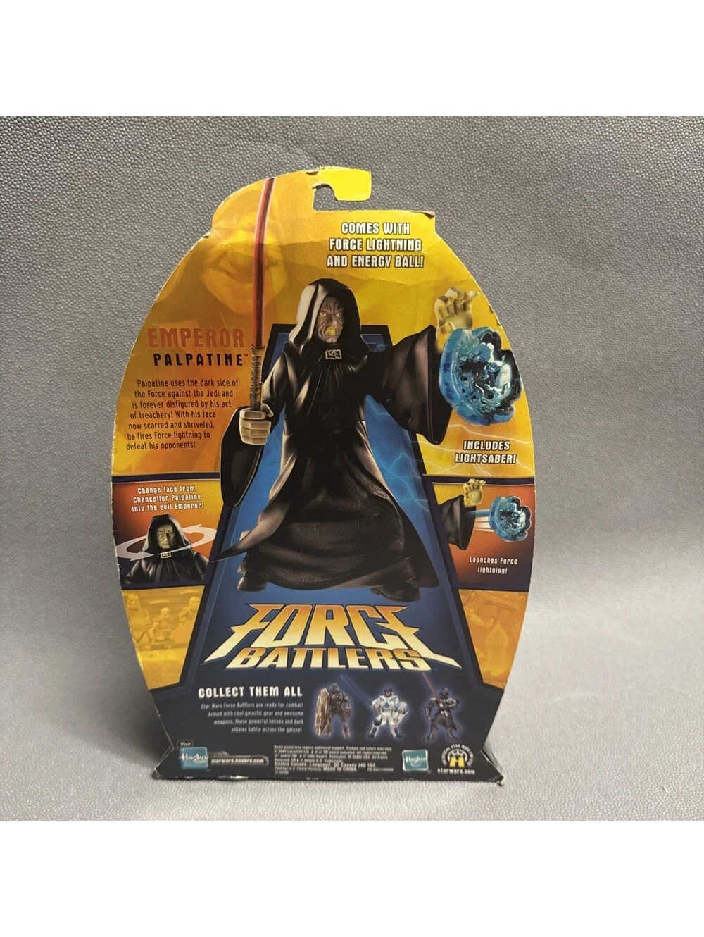 Star Wars Force Battlers Emperor Palpatine Action Figure Hasbro 2005 New Sealed